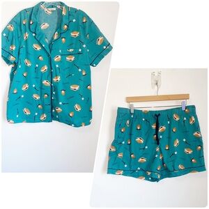LL Bean S’mores Pajamas PJ Set XL